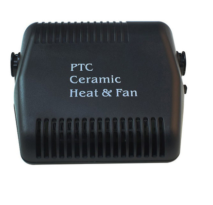 Material plástico de la fan de los calentadores portátiles negros del coche con el interruptor fresco/caliente