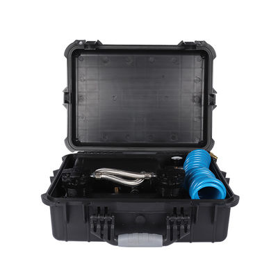 Compresor de suspensión de aire de automóvil doble cilindro para inflación de neumáticos de automóvil con caja de plástico