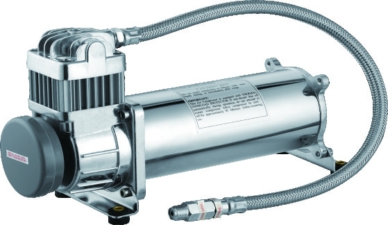 Solo Chrome compresor de aire del coche de 200PSI 12v, suspensión del paseo del aire para los camiones