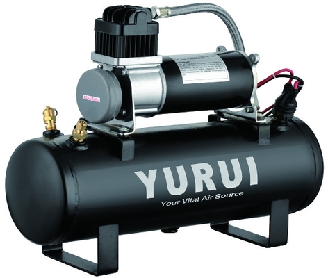 Un buen precio. equipos de la fuente de aire de 12V 150PSI a bordo de sistemas de aire metal negro de los 1,5 tanques del galón para la inflación rápida en línea