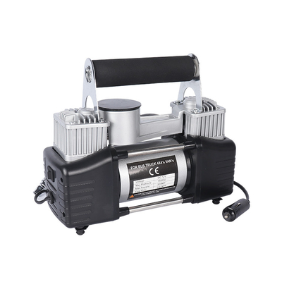 Un buen precio. Compresor de aire de metal de dos cilindros con bolsa de transporte Compresor de aire de alta presión DC 12V en línea