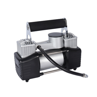 Compresor de aire de metal de dos cilindros con bolsa de transporte Compresor de aire de alta presión DC 12V