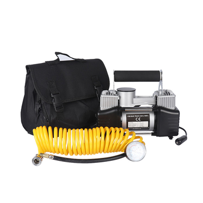 Compresor de aire de metal de dos cilindros con bolsa de transporte Compresor de aire de alta presión DC 12V