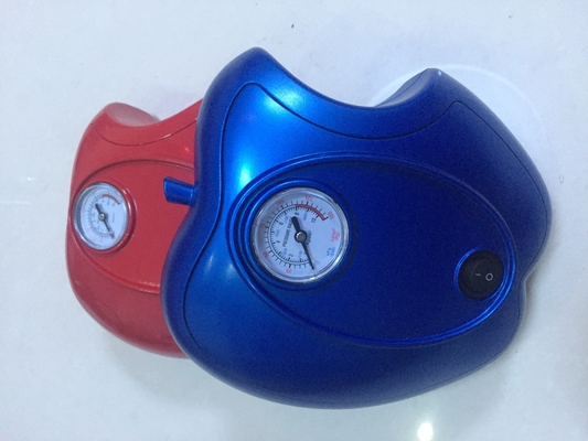 Apple forma color azul/rojo rápido plástico de la inflación de la bomba de aire del coche del coche DC12V,