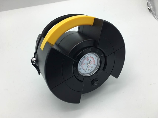 Compresor del inflador del aire del coche de DC12V con el indicador para diverso color de los neumáticos, negro y amarillo