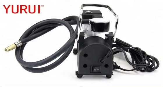 Compresor de aire portátil de alta presión de metal para automóviles con reloj y bolsa de tela