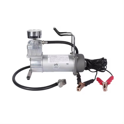 Compresor de aire de trabajo pesado de metal DC12V de cilindro único portátil fuera de carretera con medidor