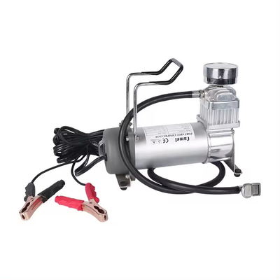 Compresor de aire de trabajo pesado de metal DC12V de cilindro único portátil fuera de carretera con medidor