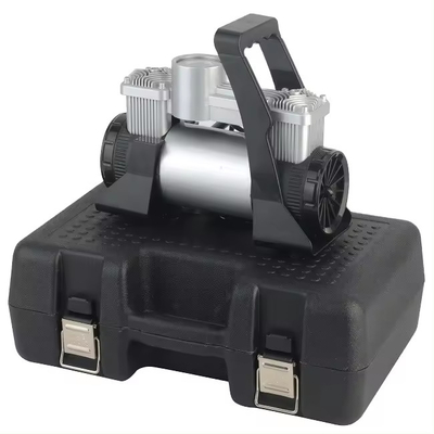 Inflador de neumáticos de automóviles DC 12v Compresor de aire automático de presión metálica con caja de plástico