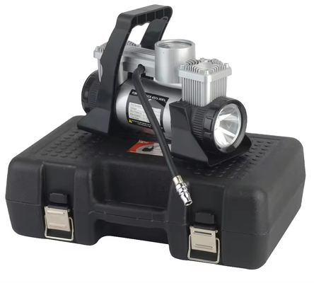 Inflador de neumáticos de automóviles DC 12v Compresor de aire automático de presión metálica con caja de plástico