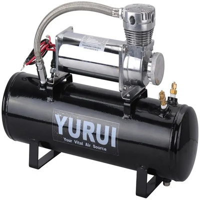 Compresor de suspensión de aire de 12 V duradero negro con tanque de carga pesada para automóviles