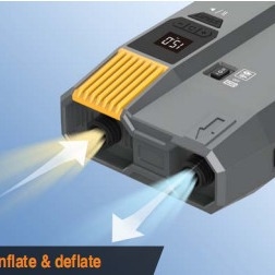 La bomba eléctrica SUP más rápida 12V y línea de alimentación AC inflar desinflarse como un tiburón hasta 20psi con pantalla digital automática