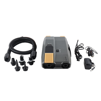 Un buen precio. Bomba de 12v con batería recargable y línea de alimentación AC 110-220v para herramientas inflables de hasta 20 PSI en línea