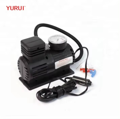 Mini coche de plástico portátil compresor de aire DC12v con tapones de cigarrillo
