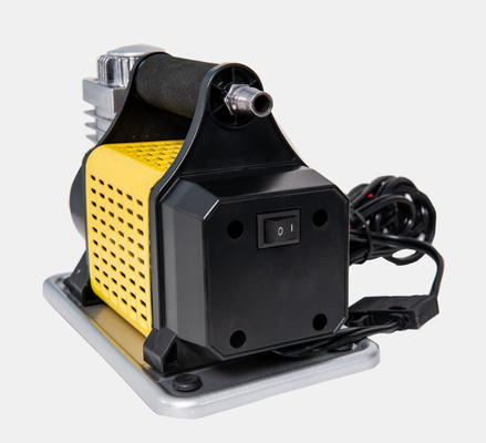 Inflador de neumáticos portátiles de automóviles de metal DC12V con manómetro y manguera de presión metálica