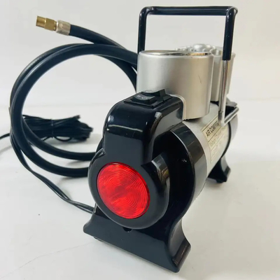 Compresor de aire de neumáticos de automóviles portátiles de metal con lámpara y mango para inflación de neumáticos