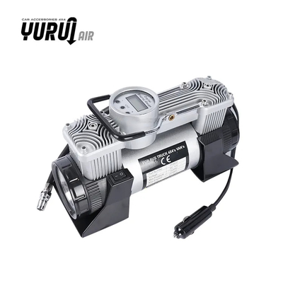 Compresor de aire de automóvil portátil de metal DC12V con kit de compresor de caja de plástico