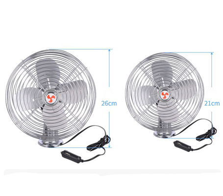 Corriente continua 12v de Car Cooling Fan del guardia del metal de la seguridad con 60 tiras
