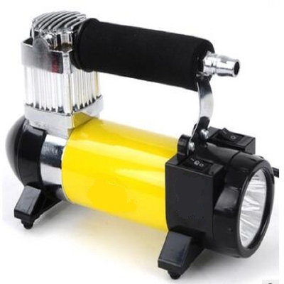 Compresor de aire en grandes cantidades amarillo del choque 12v tres en un compresor de aire del choque