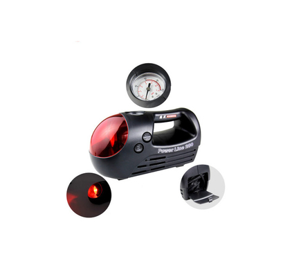 Compresor de aire portátil negro y rojo para el coche tres en un tipo 12v 280 PSI