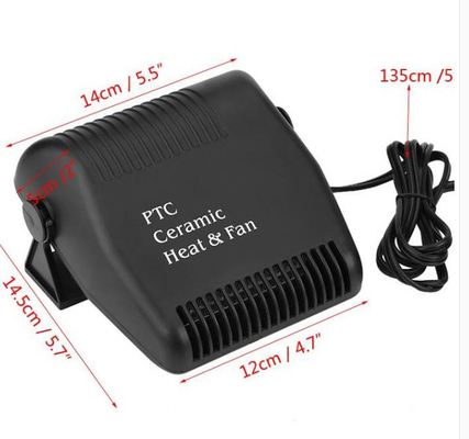 Calentador de ventilador portátil ABS DC12V para vehículos con función de ventilador y calentador