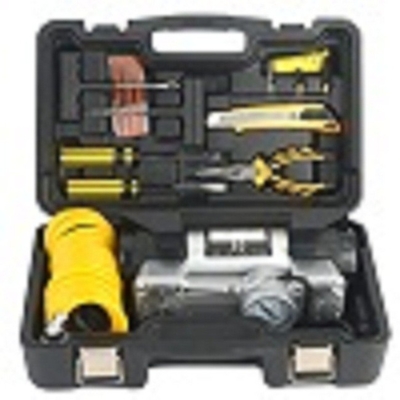 Compresor de aire de automóvil portátil de metal DC12V con kit de compresor de caja de plástico