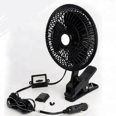 Material plástico negro 12v/24v del ventilador del coche con el medio guardia del metal de la seguridad