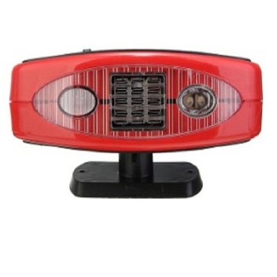 2 en 1 fan auto Heater With Light, calentador recargable del coche del PDA rojo