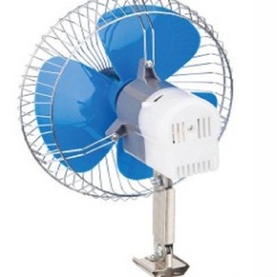 Ventiladores del vehículo del montaje del tornillo, 8" fan fresca auto oscilante en azul