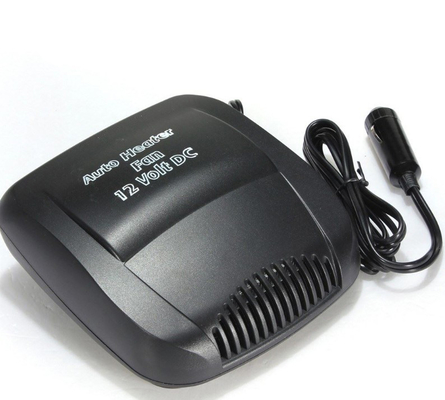 Un buen precio. Pequeño material de plástico negro portátil eléctrico del color de los calentadores 150w del coche con el interruptor en línea