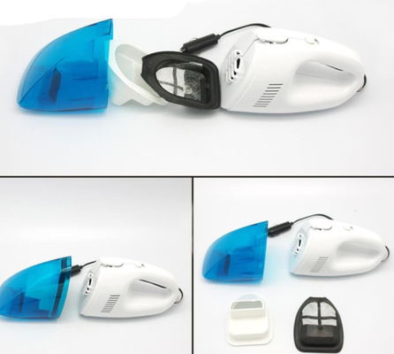material plástico portátil del aspirador del coche del PDA de 12v DC en color blanco azul