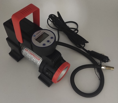 Compresor de aire de automóvil portátil de luz LED DC12V con medidor digital