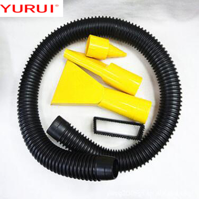Color amarillo ABS portátil DC12v limpiador de aspiradoras de uso del coche con flexible húmedo y seco