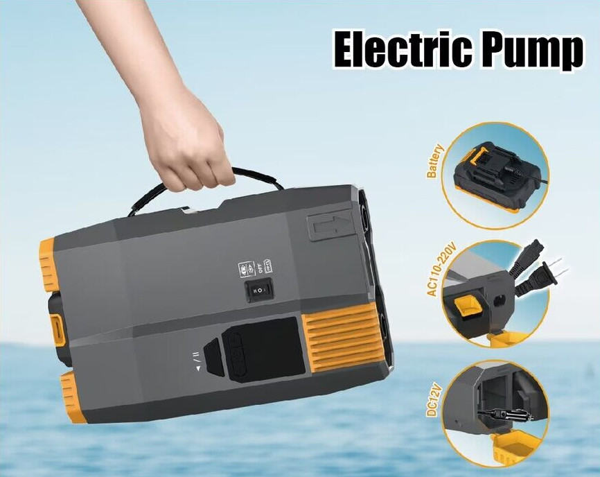 12 voltios de bomba eléctrica de sup con batería y AC110V-220V de largo tiempo de trabajo 20psi con pantalla