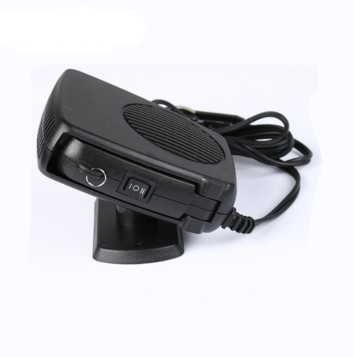 Auto ABS portátil DC12V calentador de ventilador de automóvil con mango para descongelamiento de ventanas de automóvil