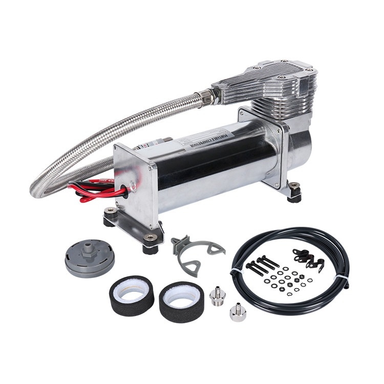 Compresor de aire portátil de acero cromado rápido 12v de servicio pesado para automóviles todoterreno