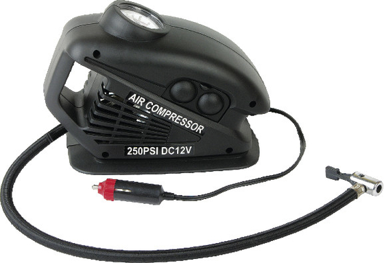 Un buen precio. Negro plástico portátil con el aire de mano Comressor del coche de DC12V para todos los tipos de vehículo en línea