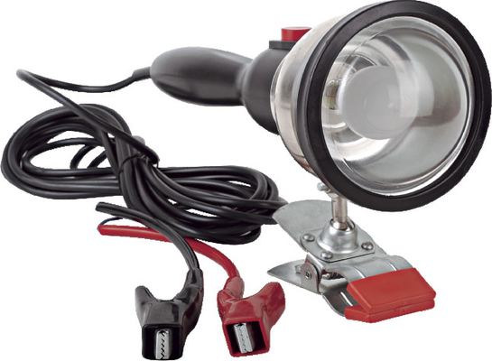 Un buen precio. Luz de trabajo portátil de DC12V 35W con el bulbo de halógeno/dos clips de batería en línea