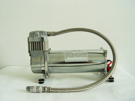 Un buen precio. Solo Chrome compresor de aire del coche de 200PSI 12v, suspensión del paseo del aire para los camiones en línea