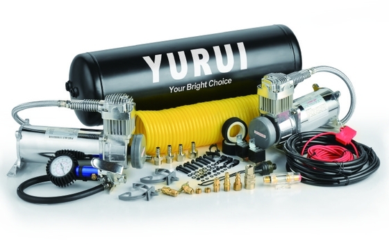 Compresor de aire de alta potencia para uso pesado y doble Sistema de aire con tanque de 2,5 galones Compresor de aire de 12v