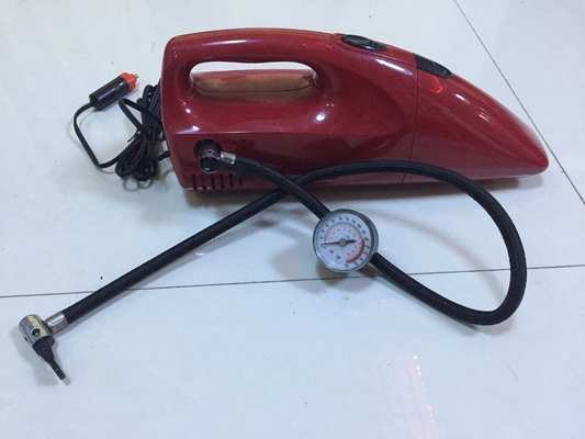 Un buen precio. 2 en 1 DC aspirador portátil lujoso rojo y amarillo de 12V del coche para el coche con la inflación Fuction en línea