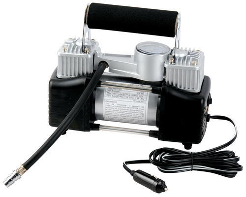 Un buen precio. DC 12V 150 PSI de negro y compresor de aire del metal plateado para el poder fuerte y rápido en línea
