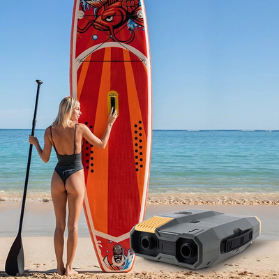 5000mAH Capacidad de la batería SUP Bomba eléctrica para el muelle inflable Kayak Paddle Board 20PSI 12V/110-240V