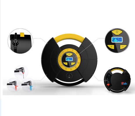 Un buen precio. color amarillo del coche 150psi de aire del negro plástico del compresor para el neumático automotriz en línea