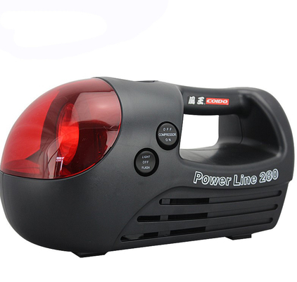 Un buen precio. Compresor de aire portátil negro y rojo para el coche tres en un tipo 12v 280 PSI en línea