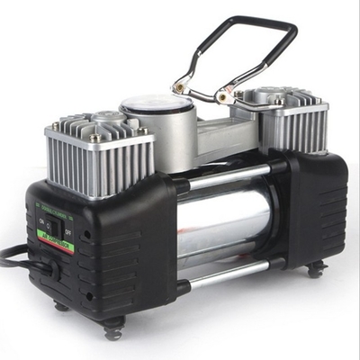 Un buen precio. Bomba doble del compresor de aire del metal del cilindro 180w 150PSI con el reloj en línea