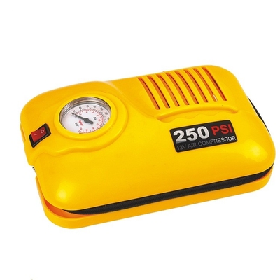 Un buen precio. material de plástico del compresor de aire del coche 250psi, 2 en 1 compresor de aire del vehículo DC 12v en línea