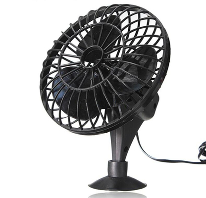 Un buen precio. Ventilador de coche de plástico negro con encendedor de cigarrillos en línea