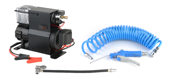 Compresor de aire para automóviles de metal pesado Dc12v/24v para camión con clip de cocodrilo