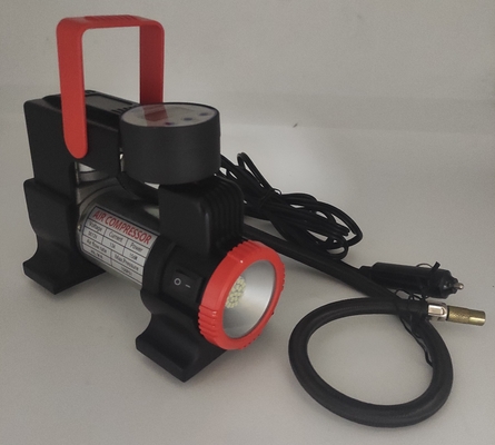 Compresor de aire de automóvil portátil de luz LED DC12V con medidor digital